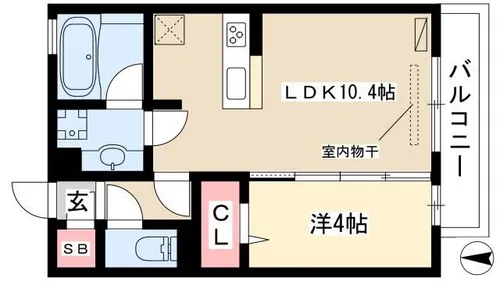 ハーベスト横井【2階】の間取り