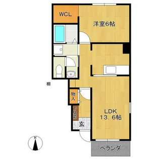 ソロロK2【1階】の間取り
