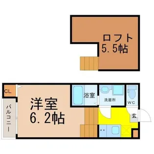 ハーモニーテラス井の森町【2階】の間取り