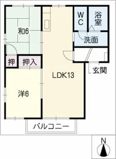 フレグランス春秋 A棟【2階】の間取り