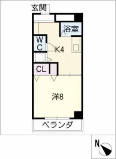 グレン清友本山【1階】の間取り