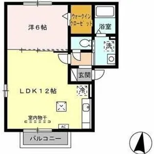 ファミール森西 A【1階】の間取り