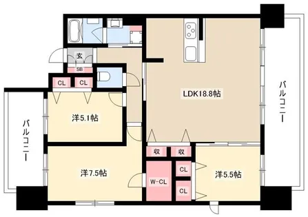 S-RESIDENCE本郷Ⅱ【1101号室】の間取り