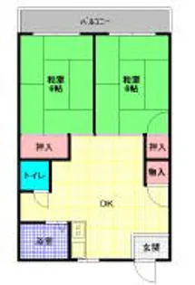 にしまちハイツ【303号室】の間取り