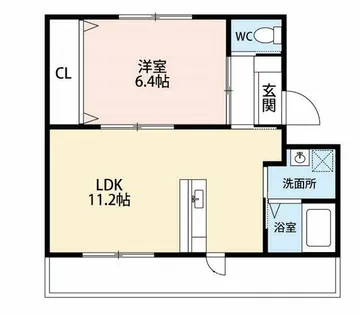 一ツ木ハイツ安井【2階】の間取り