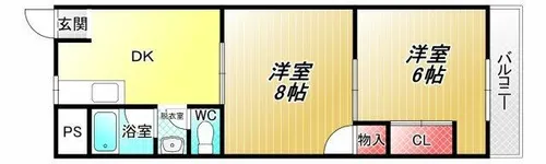 日の出コーポ【2階】の間取り