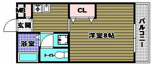 カーサ寺池【3階】の間取り