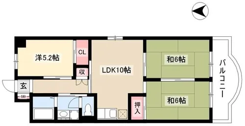 プレズ名古屋入場【5階】の間取り
