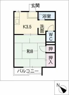 フォーブル竜美ヶ丘【2階】の間取り