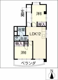 京源ハイツ【4階】の間取り