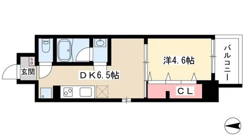 プライム松原【6階】の間取り