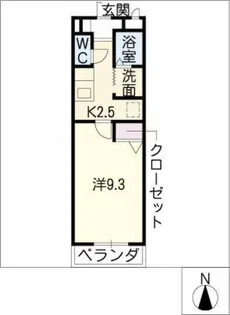 カサヴェルディ神明【1階】の間取り