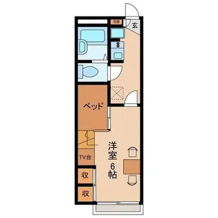 ドミール中島N【107号室】の間取り