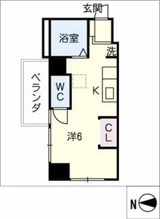 1Rの間取り画像