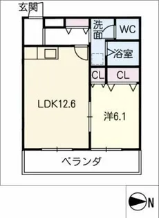 サンライズ【1階】の間取り
