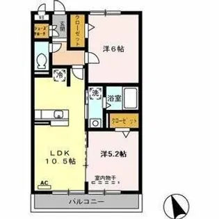 リヴィエール桜 A【302号室】の間取り
