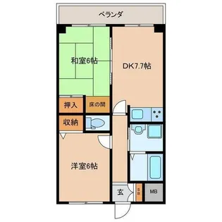 ハイツASAHI【202号室】の間取り