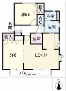 スクエアヴィレッジA【1階】の間取り