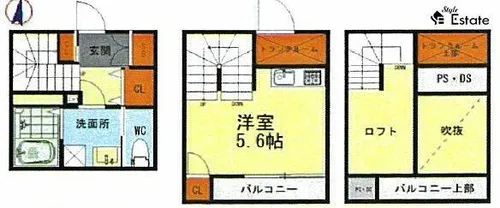 プレミア清水【106号室】の間取り