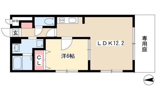 ハーモニー ヴィレッジ【1階】の間取り