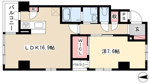 アルス松原【203号室】の間取り