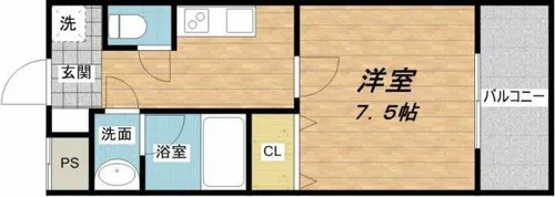 ウイングコート船場【10階】の間取り