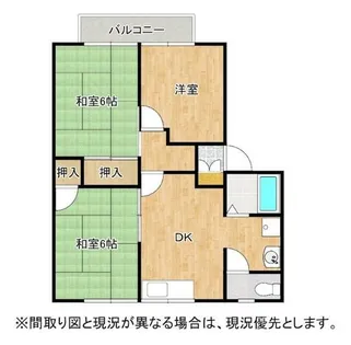グリーンコーポはぶC棟【201号室】の間取り