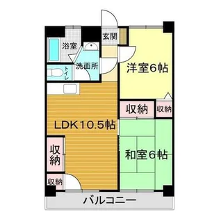 ガーデンコート井堀【503号室】の間取り