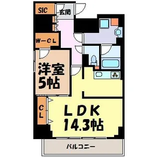 セイワパレス丸の内駅前【13階】の間取り