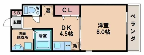 ロネスタ長居西【1階】の間取り