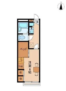 ドミール中島N【110号室】の間取り