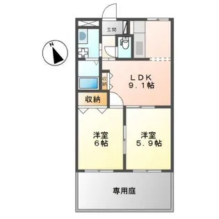 グレイス・ワン【1階】の間取り