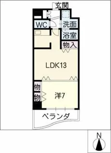 名駅・ドットマンション【4階】の間取り