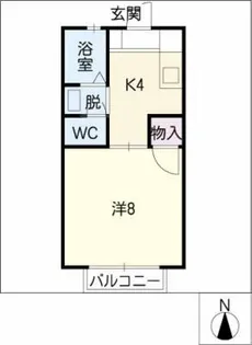 プレジール九番町【2階】の間取り