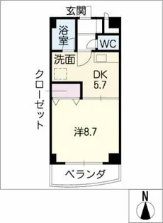 カイラーサ【5階】の間取り