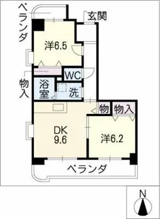 エステート楠【4階】の間取り