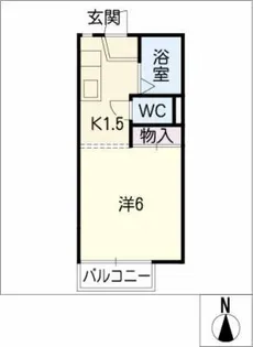 プチメゾン川原【1階】の間取り