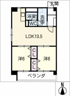 千早グリーンハイツ【4階】の間取り