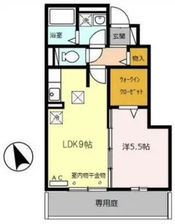 モダンコート東阿保【1階】の間取り