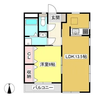 ヴィアラッティア【1階】の間取り