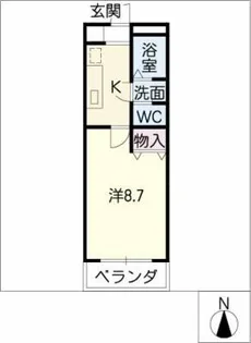 モデルン伊勝【2階】の間取り