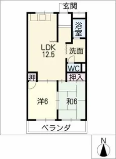 ヒカリハイツ【1階】の間取り