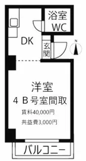 プレスイン名駅南【4B号室】の間取り