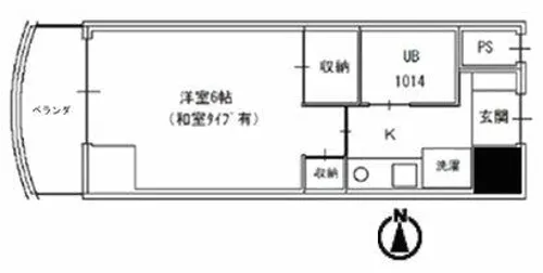露橋ロイヤルハイツ Ⅰ【4階】の間取り