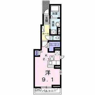 ラ・ブリエ柏森【101号室】の間取り