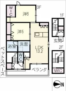 HEBEL寺町【3階】の間取り