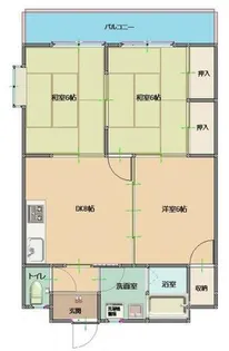 グッタープラッツ緑ヶ丘2番館【604号室】の間取り