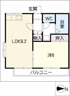 カサベルデ若田【2階】の間取り