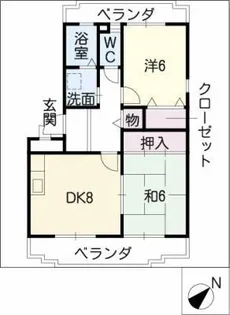 リブレさくの【2階】の間取り