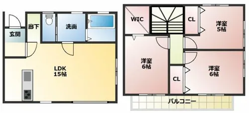 愛知県岩倉市鈴井町中島【一戸建】の間取り